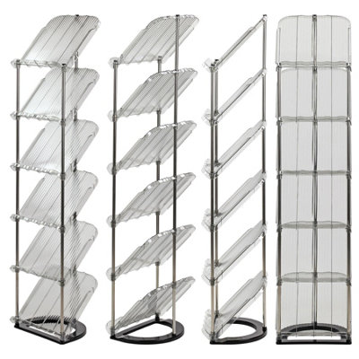 Taylor & Brown 6 Tier Sloping Shoe Rack, Slim Tall Narrow Shoe Rack ...