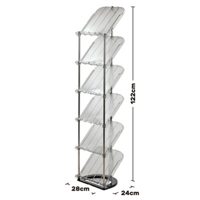 Taylor & Brown 6 Tier Sloping Shoe Rack, Slim Tall Narrow Shoe Rack ...