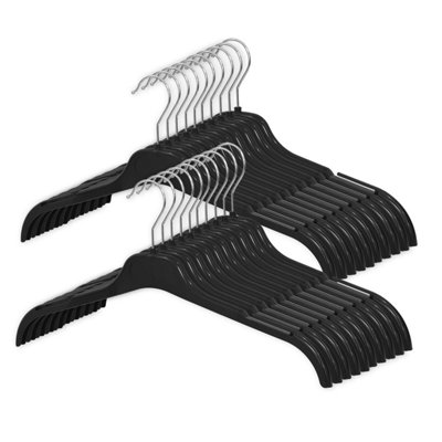 Velvet Non-Slip Clothes Hangers - 60 Pack Black, Heavy Duty For Suits & Dresses 6 thumbnail image