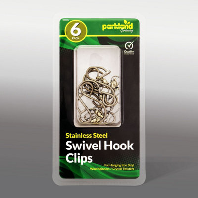 Taylor & Brown 6pc Stainless Steel Rotating S Swivel Hook Clips for ...