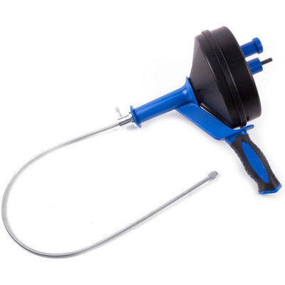 Taylor & Brown 7.6m Drain Auger, Hair Clog Remover with Drill Adapter, Heavy Duty Plumbing Snake for Kitchen, Bathroom, Shower