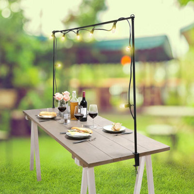 TAYLOR & BROWN ADJUSTABLE OVER-TABLE ROD STAND 130-250CM BLACK METAL ...