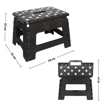 Taylor & Brown AntiSlip Folding Step Stool, 9 Inch Height, Compact ...