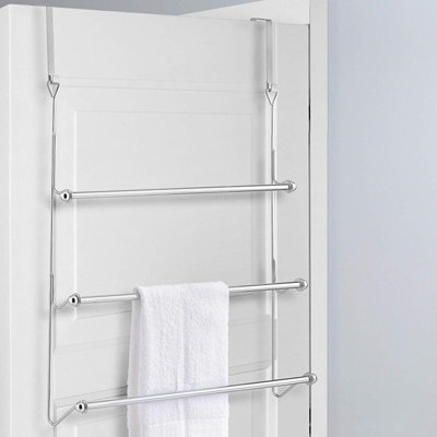 CHAUNCEY HOME Over The Door Hooks Hanger With Extended Arms - Bathroom Accessories And Towel Rack Organizer Holder For Coat Robe Hat - 1 Pack, White