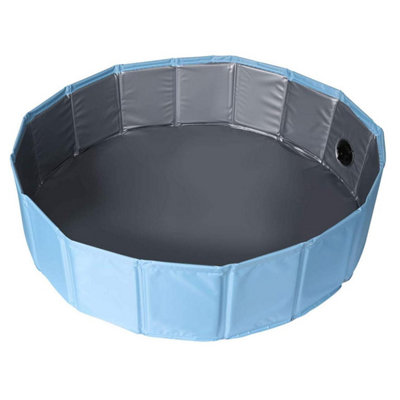Taylor & Brown Foldable Pet Bath Tub, 80cm, Blue Portable PVC Pool for Small/Medium Dogs, Cats & Kids, Outdoor Bathing
