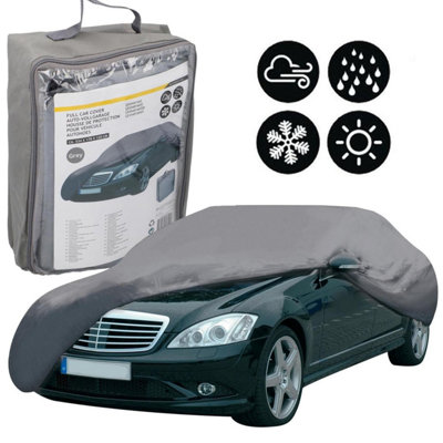 Taylor & Brown Full Car Cover Waterproof Dustproof Heavy Duty Polyester, UV Protection, Breathable, Universal Fit 534x178x120cm