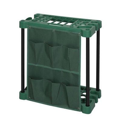 Taylor & Brown Garage Garden Tool Holder RackHolds 40 Tools, Storage Slots for Spades, Shovels, Brooms & Rakes