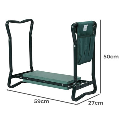 Taylor & Brown Garden Kneeler Seat with Handles, Tool Bag & GlovesFoldable, Lightweight Stool & EVA Foam Kneeling Pad