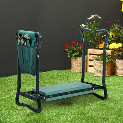 Taylor & Brown Garden Kneeler Seat with Handles, Tool Bag & GlovesFoldable, Lightweight Stool & EVA Foam Kneeling Pad