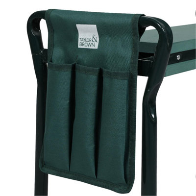 Taylor & Brown Garden Kneeler Seat with Handles, Tool Bag & GlovesFoldable, Lightweight Stool & EVA Foam Kneeling Pad