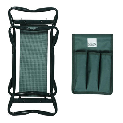 Taylor & Brown Garden Kneeler Seat with Handles, Tool Bag & GlovesFoldable, Lightweight Stool & EVA Foam Kneeling Pad