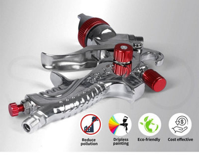 Taylor & Brown HVLP Spray Gun Kit, 3 Nozzles, 2x600ml Cups ...