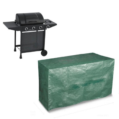 Heavy Duty 420D Waterproof BBQ Cover – 124x61x91 Cm – Black, UV Resistant For Garden Patio