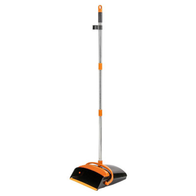 Taylor & Brown Long Handle Dustpan & Broom Set – Extendable To 130cm, Stand-Up Cleaning For Floors & Carpets