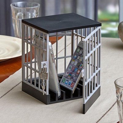 Taylor & Brown Mobile Phone Jail Fun Novelty Locker up to 6 Smartphones Includes Padlock and 2x Keys