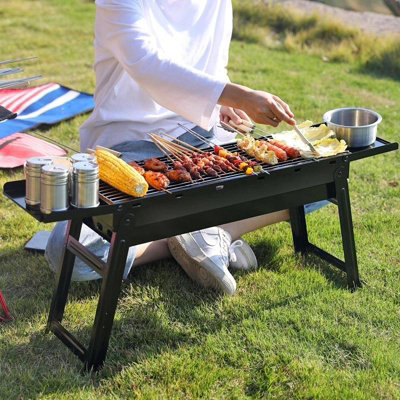 Portable Bbq Table Top Stainless Steel Gas Grill CaptivaDesigns