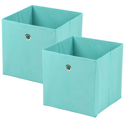 Taylor & Brown Set of 2 Foldable Cube Storage Boxes with Handles, 30 x ...