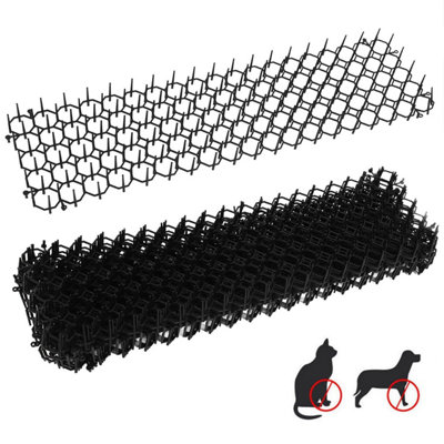 Taylor & Brown Set of 6 Cat Repellent Mats, Digging Deterrent for Cats/Dogs, Outdoor Prickle Strips, 49x14x2.7cm