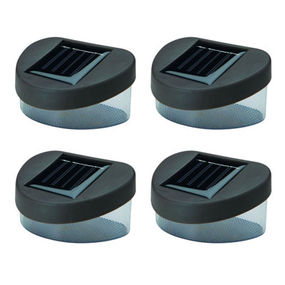 Taylor & Brown Solar Powered Door/Fence/Wall/Step Lights Led Outdoor Garden Lighting (Pack of 4, Black)