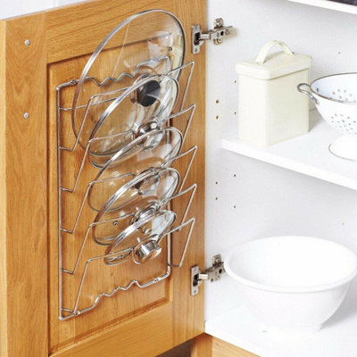 Taylor & Brown Wall or Door Mounted Kitchen Cupboard Rack - Metal Wire ...