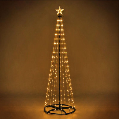 Taylor & Brown Warm White 7ft LED Christmas Cone Tree Light ...