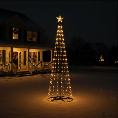 Taylor & Brown Warm White 7ft LED Christmas Cone Tree Light ...