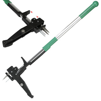 Taylor & Brown Weed Remover Tool, 4Claw Stainless Steel, 1m Long Handle, StandUp Ergonomic Design for Easy Weed Removal