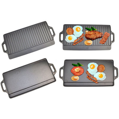 Taylor Brown X-Large Non-Stick Cast Iron Griddle Plate Double