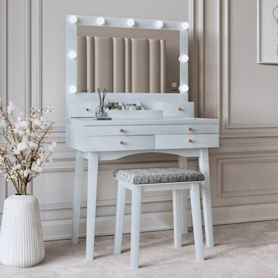 Small dressing table with deals hollywood mirror