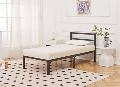 Taylor Minimalist Black Metal Bed Frame Single