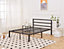 Taylor Minimalist Black Metal Bed Frame Small Double