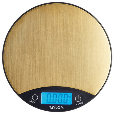 Taylor Pro Black & Brass 5kg Digital Dual Kitchen Scale