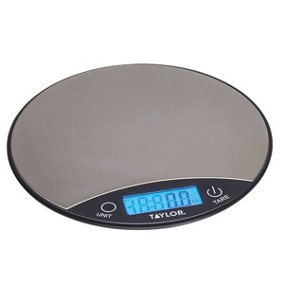 Taylor Pro Black & Silver 5kg Digital Dual Kitchen Scale