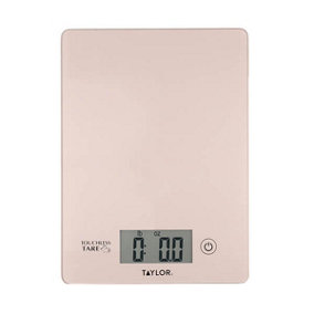 Taylor Pro Touchless TARE Rose Gold Digital Dual Kitchen Scales 5Kg (11lbs / 5 l