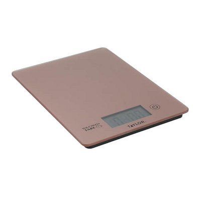 Taylor Pro Touchless TARE Rose Gold Digital Dual Kitchen Scales 5Kg (11lbs / 5 l