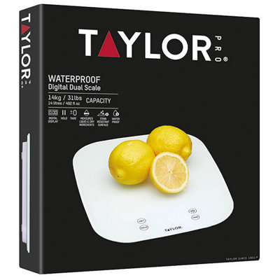 Taylor Pro Waterproof 14kg Digital Dual Kitchen Scale