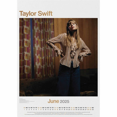 Taylor Swift 2025 A3 Wall Calendar Multicoloured (42cm x 30cm)