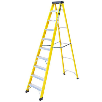 TB Davies 10 Tread Heavy-Duty Fibreglass Swingback (2.82m) Step Ladder