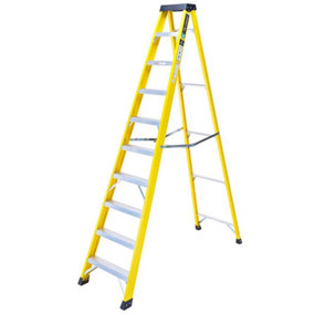 TB Davies 10 Tread Heavy-Duty Fibreglass Swingback (2.82m) Step Ladder