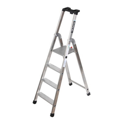 TB Davies 4 Tread Heavy-Duty Platform (0.85m) Step Ladder | DIY at B&Q