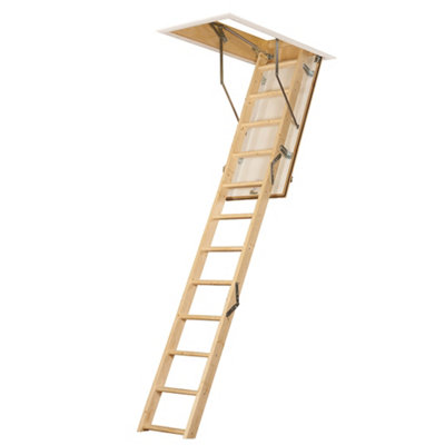 TB Davies EuroFold 3-Section Timber Loft Ladder (2.8m)