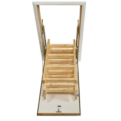 TB Davies EuroFold 3-Section Timber Loft Ladder (2.8m)