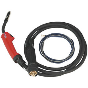 TB15 MIG Torch with Euro Connector - 3m Heat Proof Cable - Contoured Grip