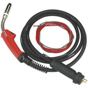 TB25 MIG Torch with Euro Connector - 3m Heat Proof Cable - Contoured Grip
