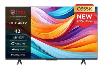 TCL 43C655K 43" 4K QLED HDR Pro Android TV