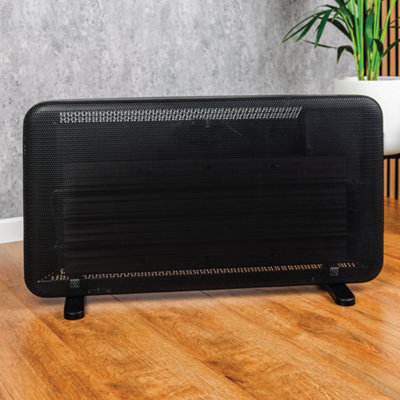 TCP 2000W Black Electric Panel Heater, Fast Heat, Wall Mounted and