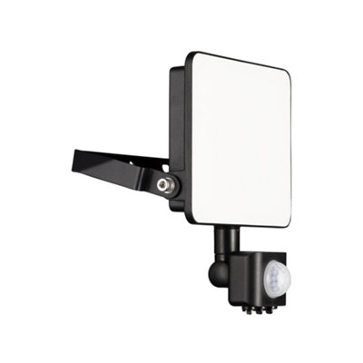 UKEW 30W LED PIR Motion Sensor Floodlight – Twin Head, Outdoor Security Light, Black