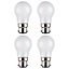 TCP 4PC Warm White Dimmable Mini Globe LED Lightbulb 4.2W 470Lm B22