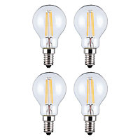 TCP 4PC Warm White Mini Globe LED Light Bulbs  4.2W 470Lm E14