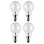 TCP 4PC Warm White Mini Globe LED Light Bulbs  4.2W 470Lm E14